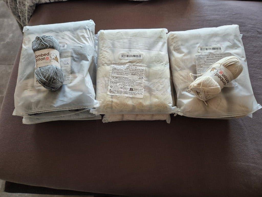 Te koop 73 bollen katoen/acryl, Ophalen of Verzenden, Nieuw, Breien of Haken, Wol of Garen