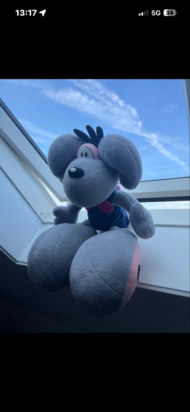 XXL vintage Diddl collectors item (1.20m) - Grote knuffel, Verzamelen, Ophalen of Verzenden, Diddl, Zo goed als nieuw, Knuffel