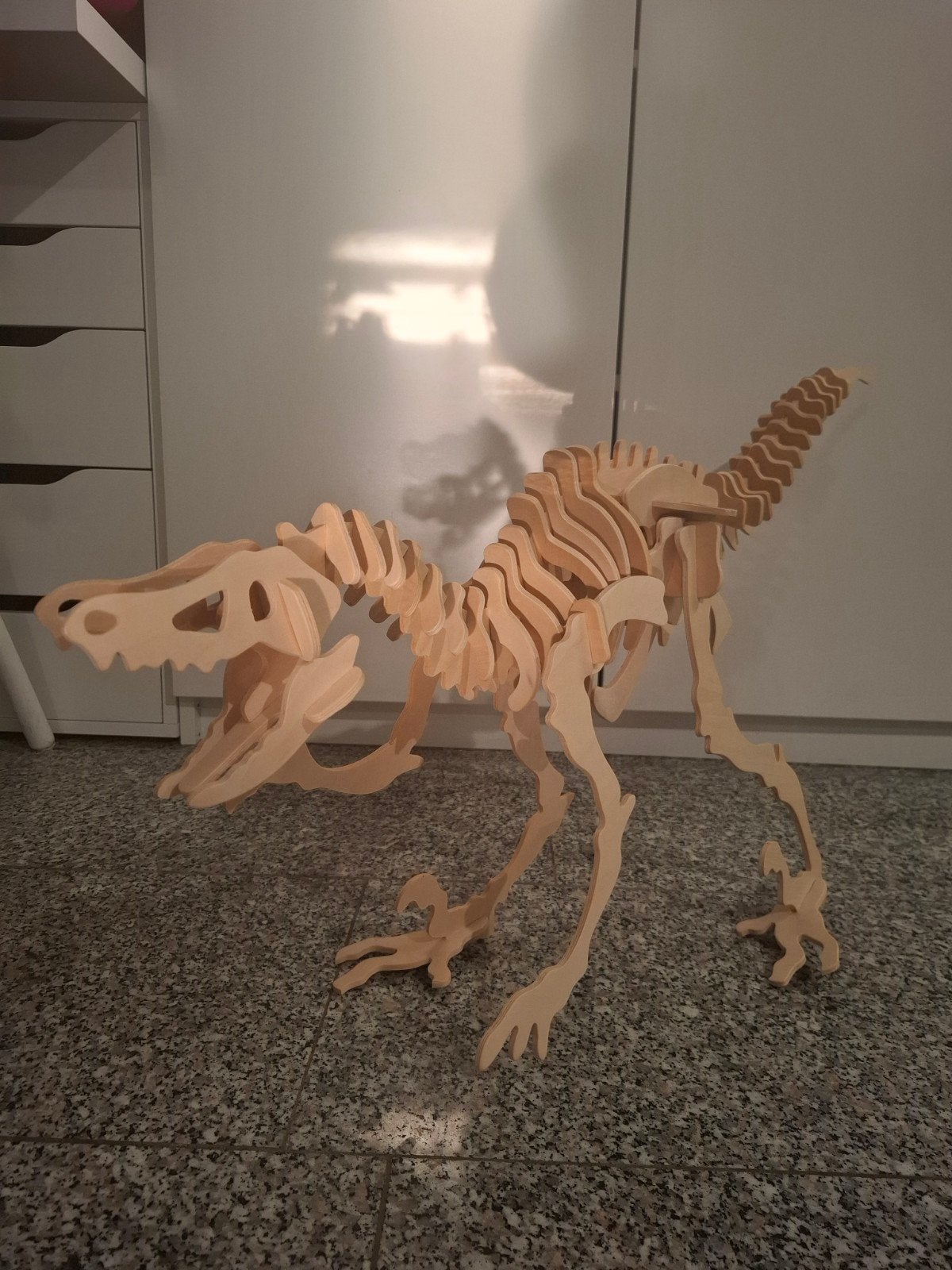 Houten dino te koop., Ophalen, Gebruikt