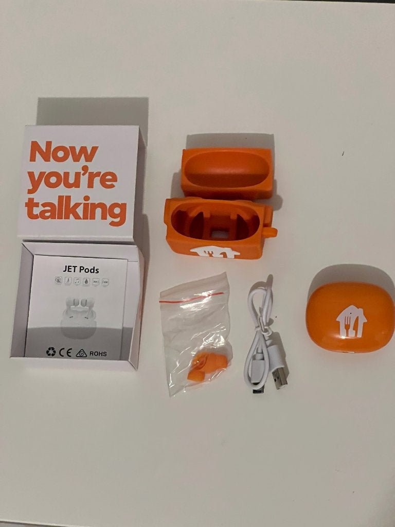 Limited edition Thuisbezorgd JET pods, Audio, Tv en Foto, Koptelefoons, Overige merken, In-ear, Oranje, Nieuw