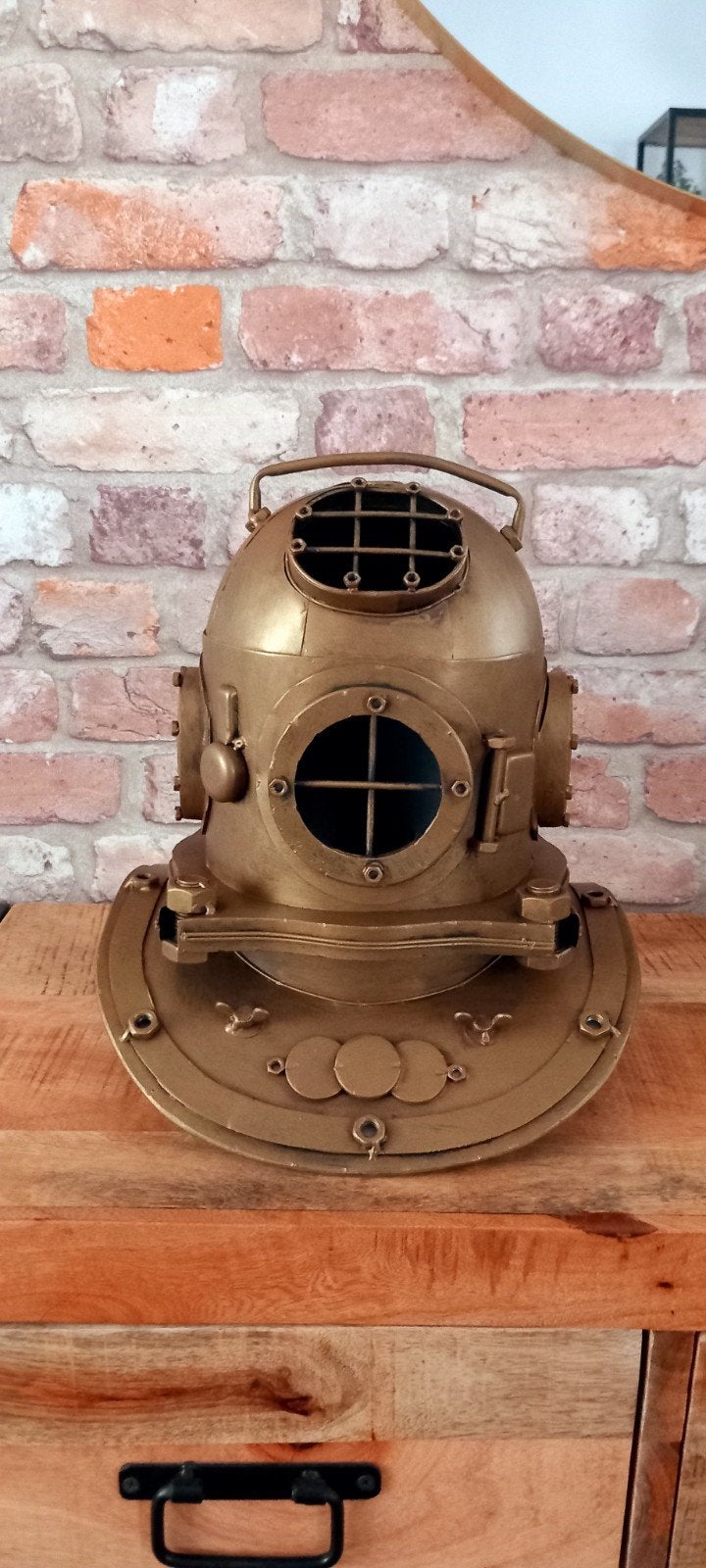 Grote 32cm Decoratie Duikershelm Beeld❤️NIEUW❤️, Ophalen of Verzenden, Nieuw, Overige typen