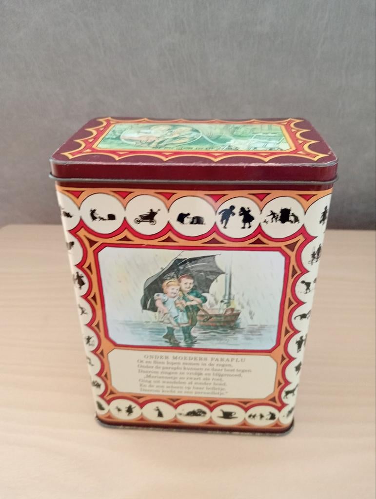 Vintage blik Ot en Sien, Verzamelen, Blikken, Ophalen of Verzenden, Gebruikt, Koek(jes), Overige merken