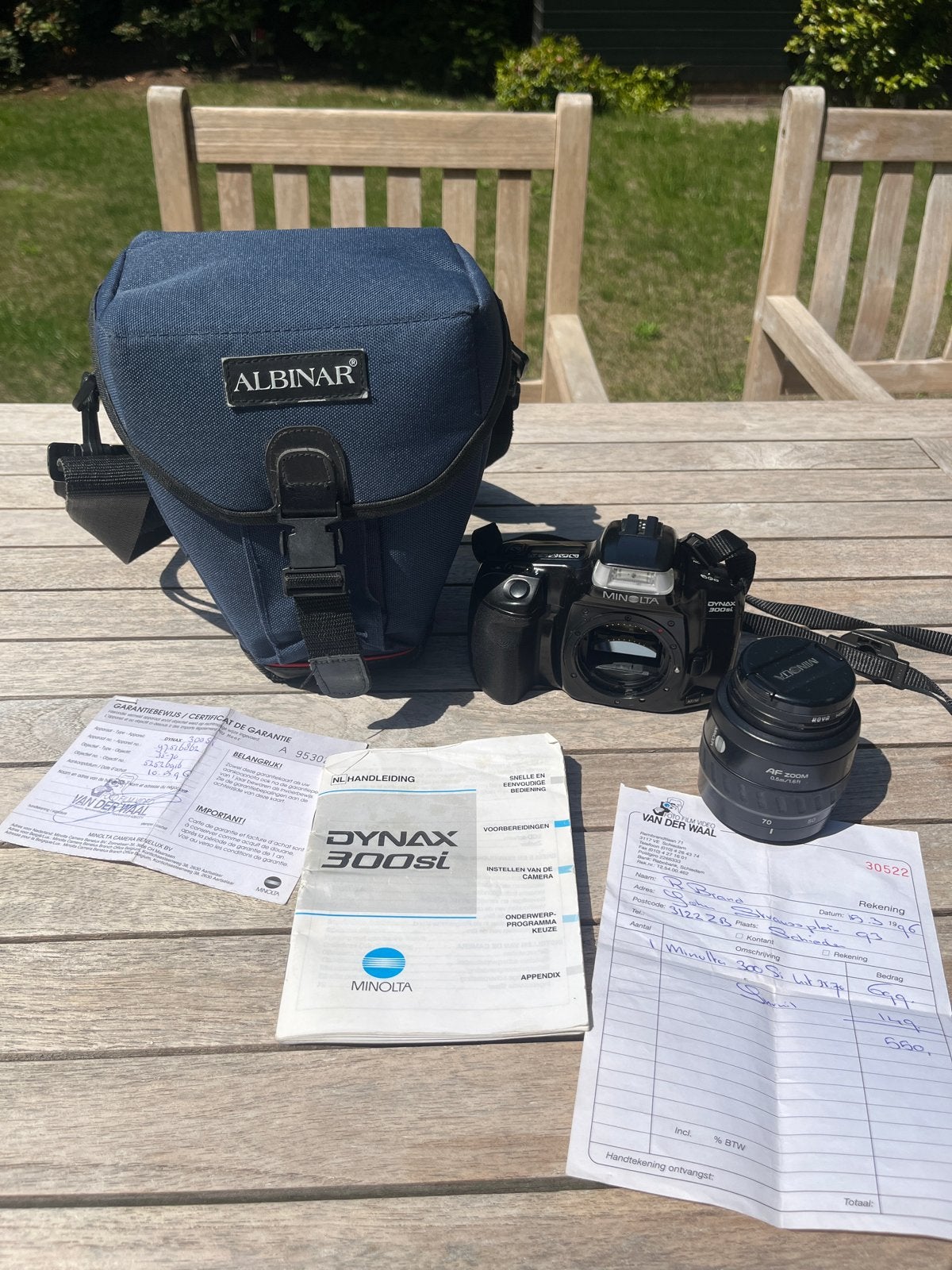Minolta Dynax 300si Spiegelreflexcamera met lens en tas, Audio, Tv en Foto, Fotocamera's Analoog, Ophalen of Verzenden, Gebruikt