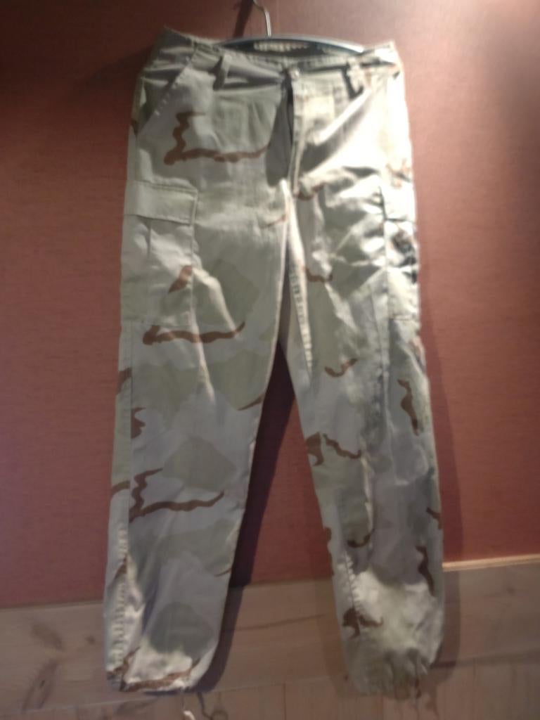 Camouflage broek desert NL leger maat S/R, Ophalen of Verzenden, Landmacht, Nederland, Kleding of Schoenen