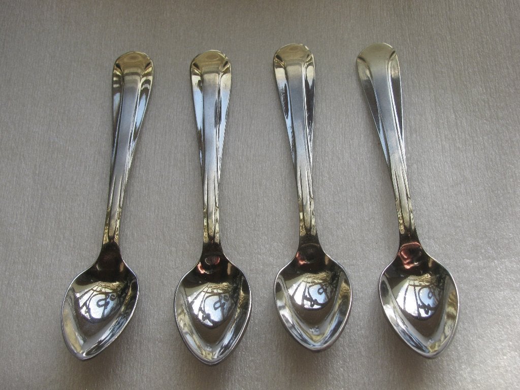 Set van 4 Advocaat / Likeur Lepeltjes - G SOLA Z  - 9 cm, Antiek en Kunst, Verzenden
