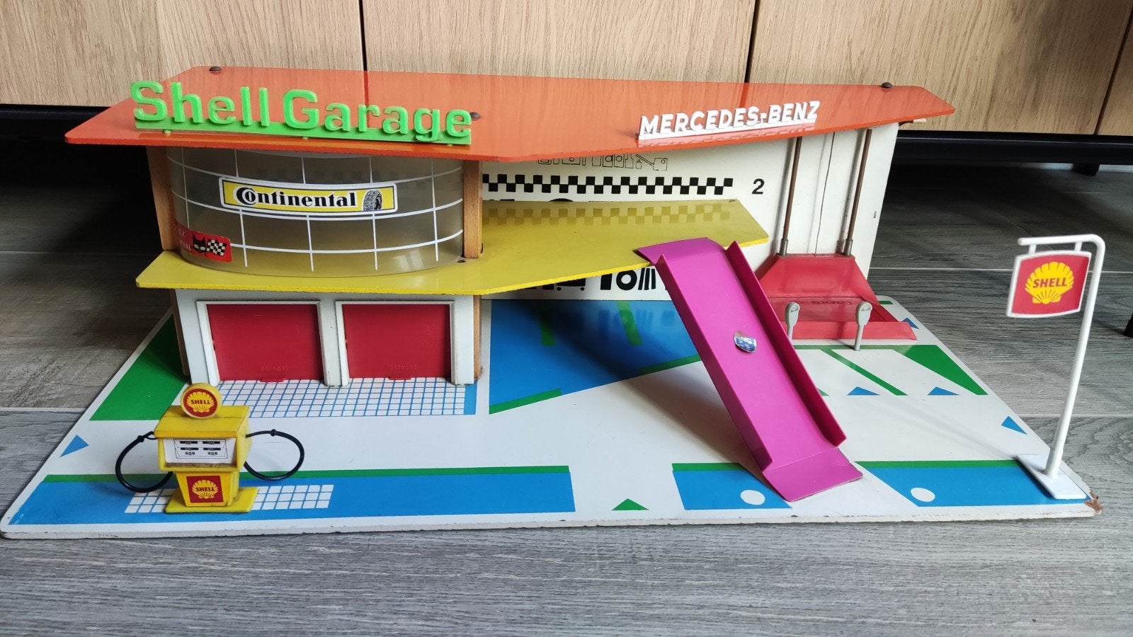 Vintage Shell Garage Mercedes-Benz speelset, Ophalen of Verzenden, Gebruikt, Jongen of Meisje