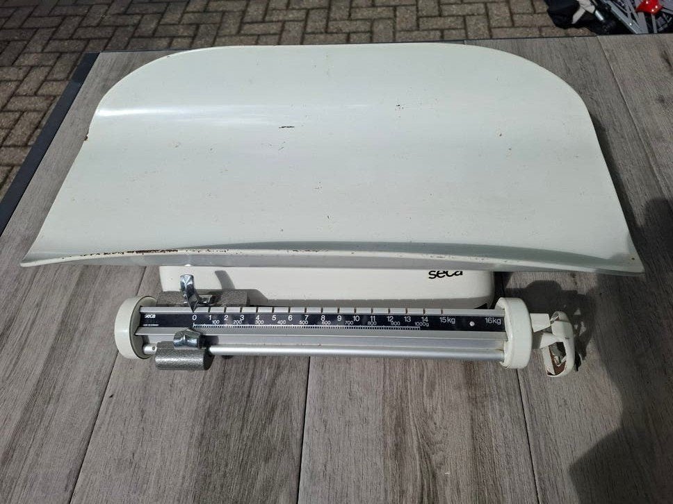 Vintage Seca babyweegschaal - Analoog, tot 16 kg, Ophalen, Analoog, Overige typen, Fijner dan 1 gram