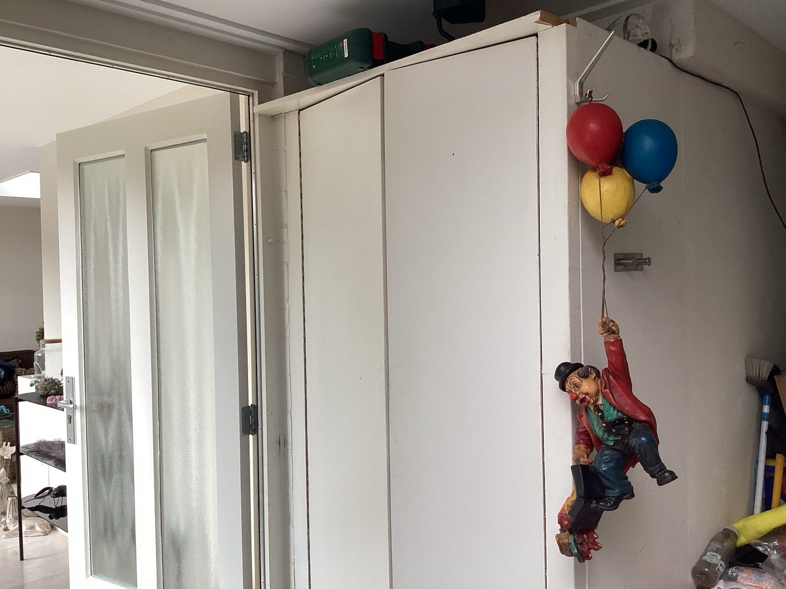 Decoratieve clown met ballonnen - Vintage stijl, Ophalen, Vintage, Gebruikt, Meerkleurig