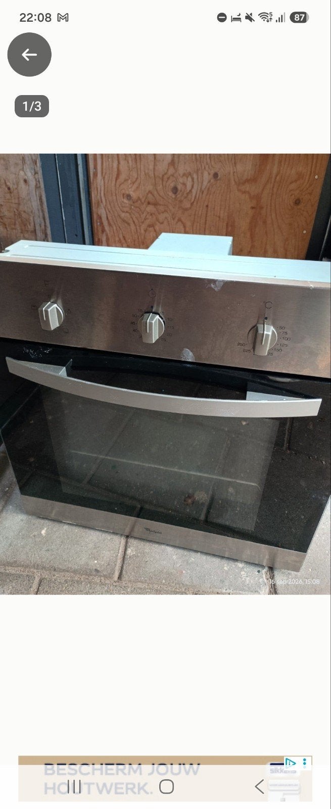 0687566232, Ophalen, Minder dan 45 cm, Minder dan 45 cm, Hete lucht
