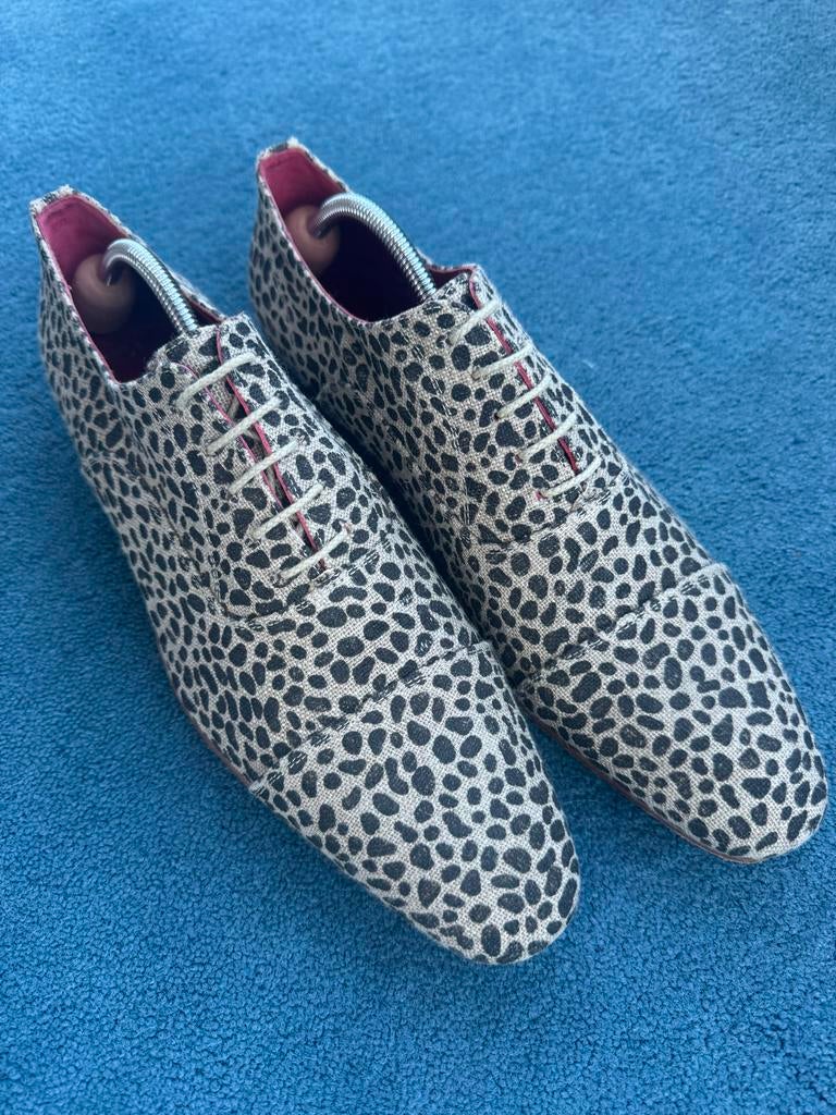 Van Palmen O'Quirey Veterschoenen EU45 Luipaardprint, Verzenden, Gedragen, Overige kleuren, Veterschoenen