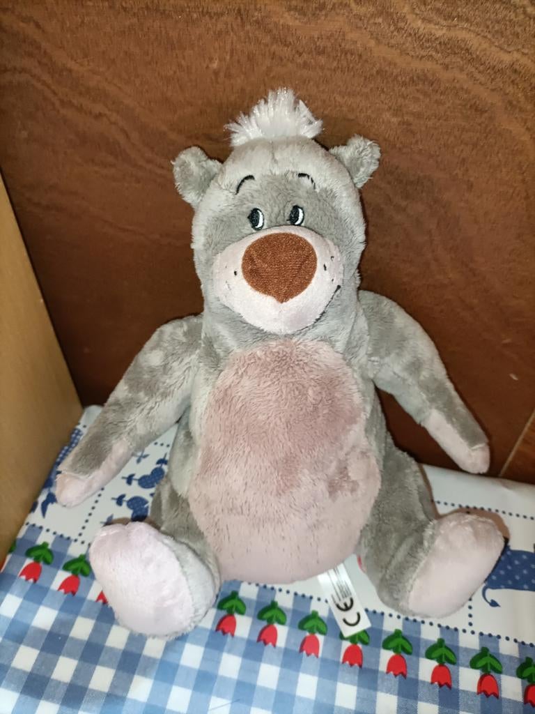 Baloe knuffel beer van Jungle Book Disney Nicotoy 24 cm, Ophalen of Verzenden, Zo goed als nieuw, Beer