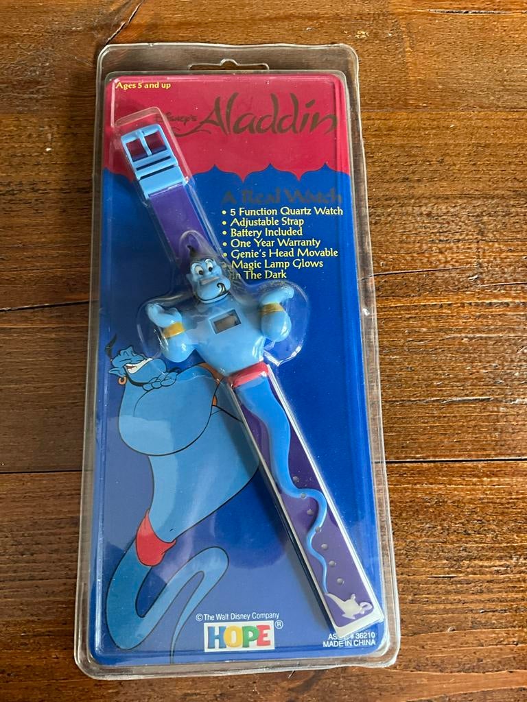 Disney Aladdin horloge nieuw geseald., Verzamelen, Ophalen of Verzenden, Overige figuren, Nieuw