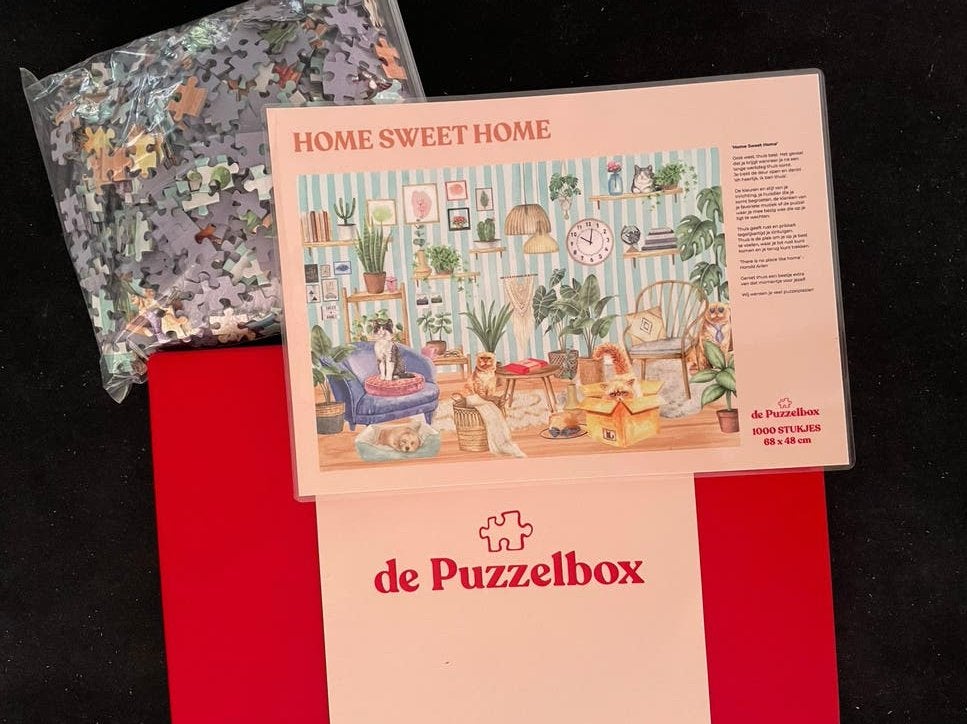 De Puzzelbox - Home Sweet Home 1000 stukjes legpuzzel, Hobby en Vrije tijd, Denksport en Puzzels, Ophalen of Verzenden, 500 t/m 1500 stukjes
