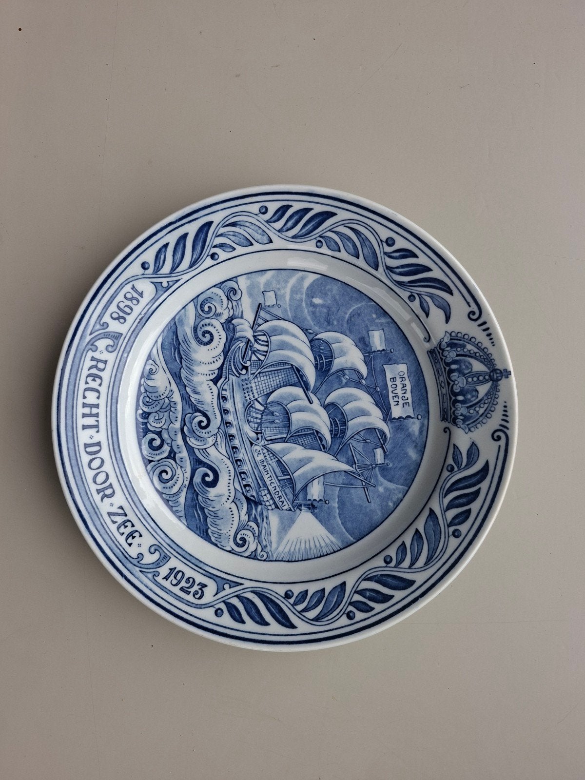 Delfts Blauw Herdenkingsbord 1898-1923, Antiek en Kunst, Ophalen of Verzenden