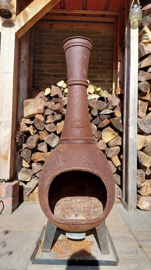 Hout kachel buiten, Tuin en Terras, Ophalen, Gebruikt