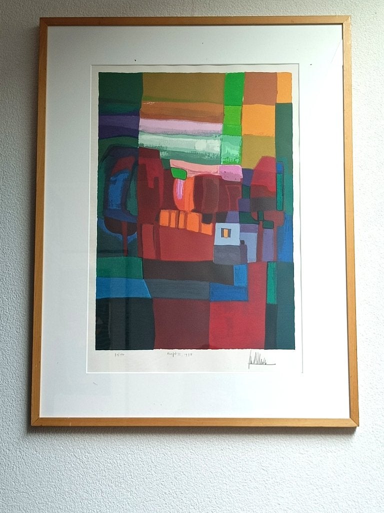 Ton Schulten - Herfst II - Zeefdruk, Met glas, Ophalen of Verzenden, Zeefdruk