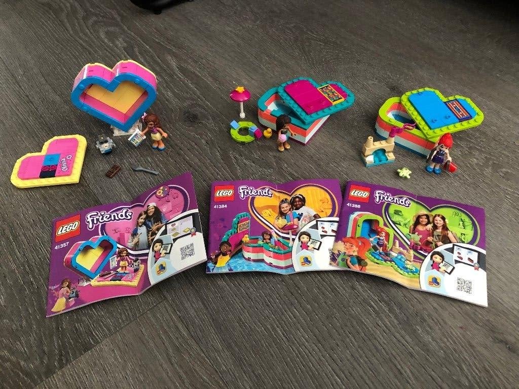 lego friends set hartjesdozen 41357, 41384 en 41388, Lego, Ophalen of Verzenden, Zo goed als nieuw, Friends