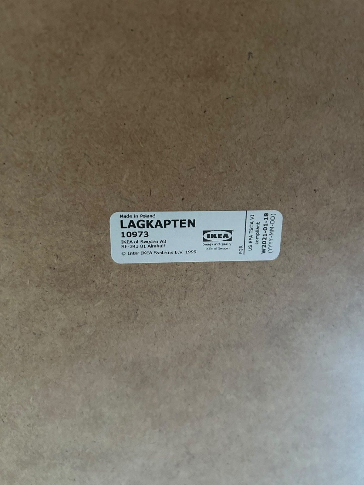 Lagkapten tafelblad grijs Ikea., Ophalen, Gebruikt, 60 cm, 120 cm