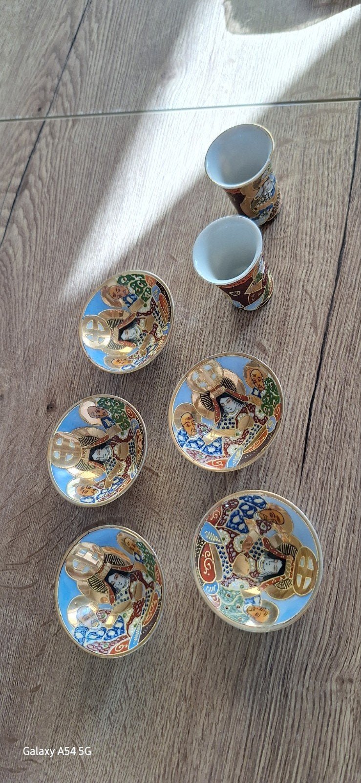 Set van 4 Japanse Sake Kopjes en 2 Flesjes, Ophalen of Verzenden