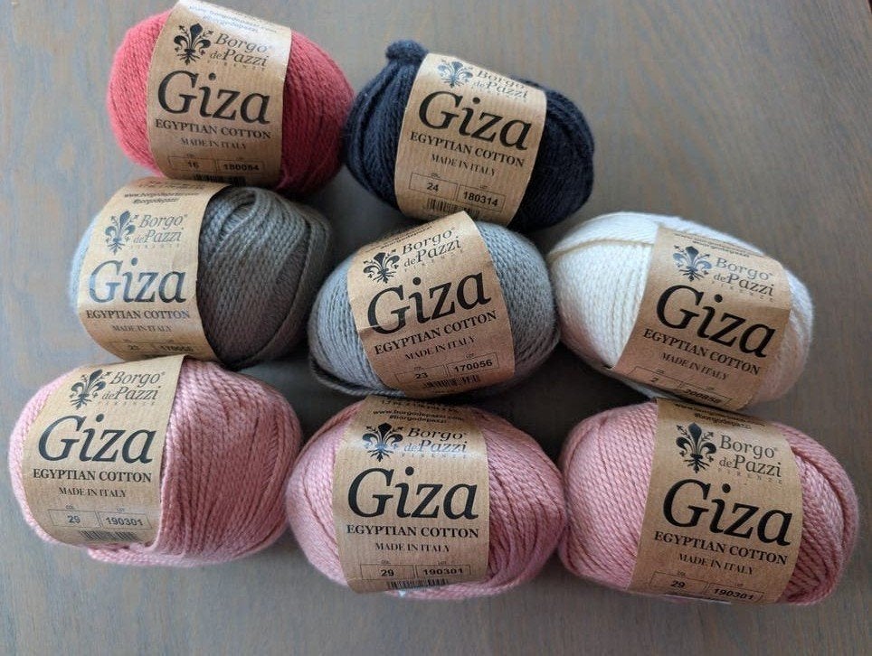 Borgo de Pazzi Giza 100% katoen Garen - 8 Bollen (50g/125m), Hobby en Vrije tijd, Ophalen of Verzenden, Nieuw, Breien of Haken