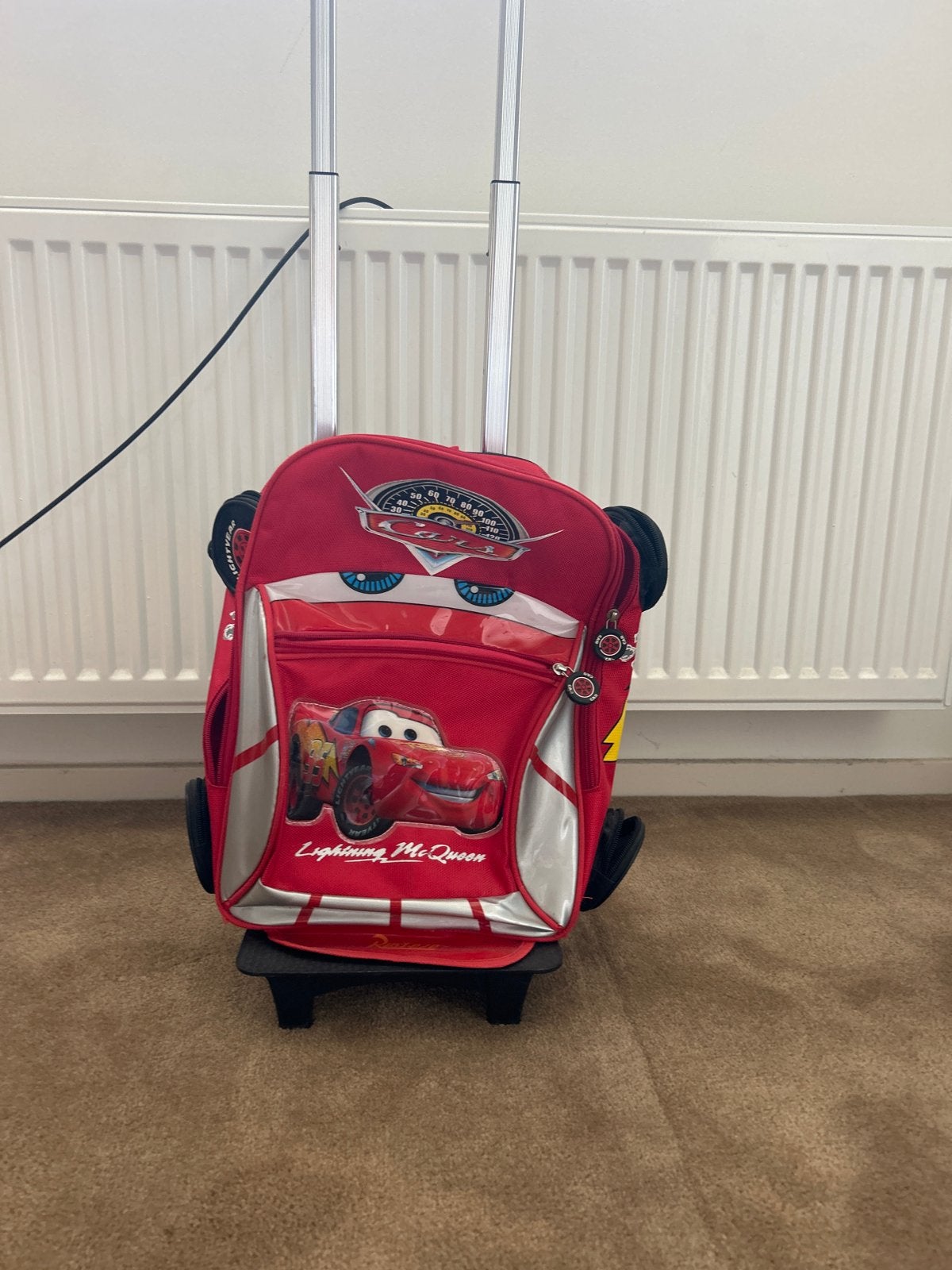 Disney Cars Lightning McQueen Rolkoffer / Rugzak, Gebruikt, Rugtas, Ophalen of Verzenden, 30 tot 40 cm