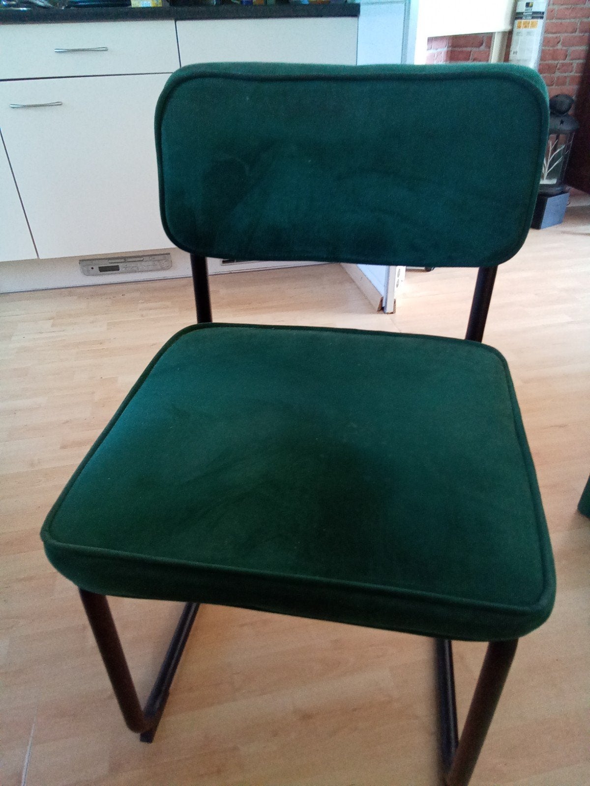 4 Groene Eetkamerstoelen - Comfortabel en Stijlvol, Ophalen, Gebruikt, Overige kleuren, Stof