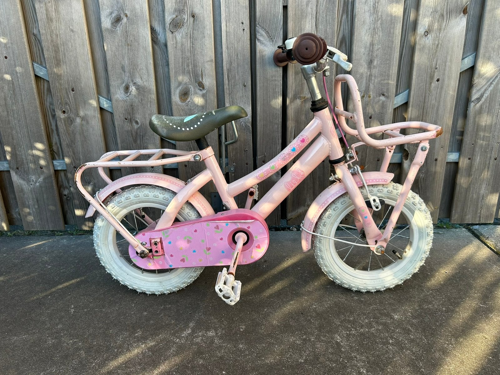 Lief meisjesfiets 12 inch, Fietsen en Brommers, Fietsen | Kinderfietsjes, Ophalen, Gebruikt, Terugtraprem, Minder dan 16 inch