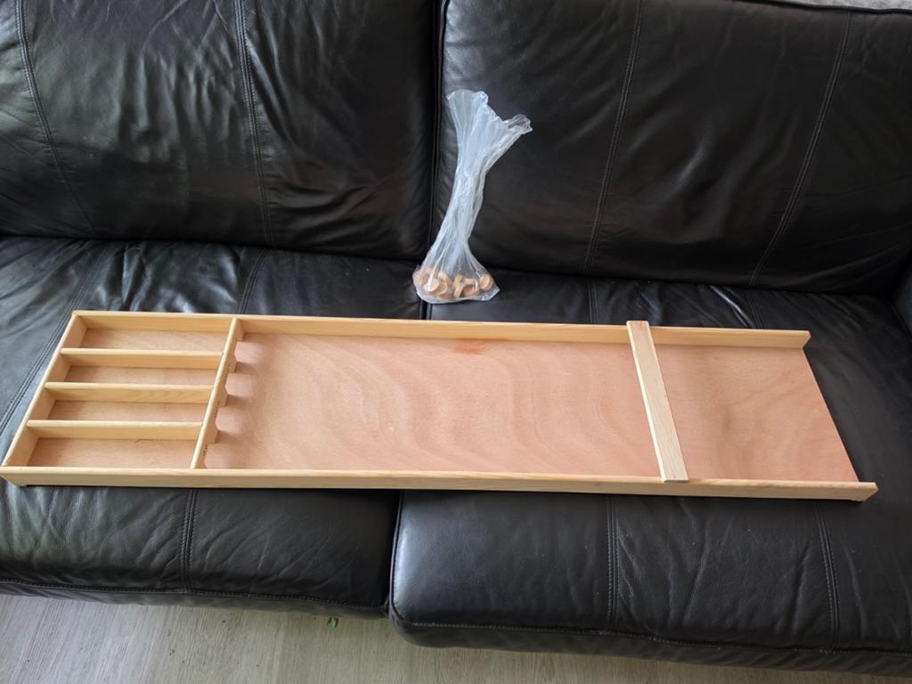 Mini sjoelbak 119x28 cm - Compact sjoelplezier, Vijf spelers of meer, Ophalen, Gebruikt