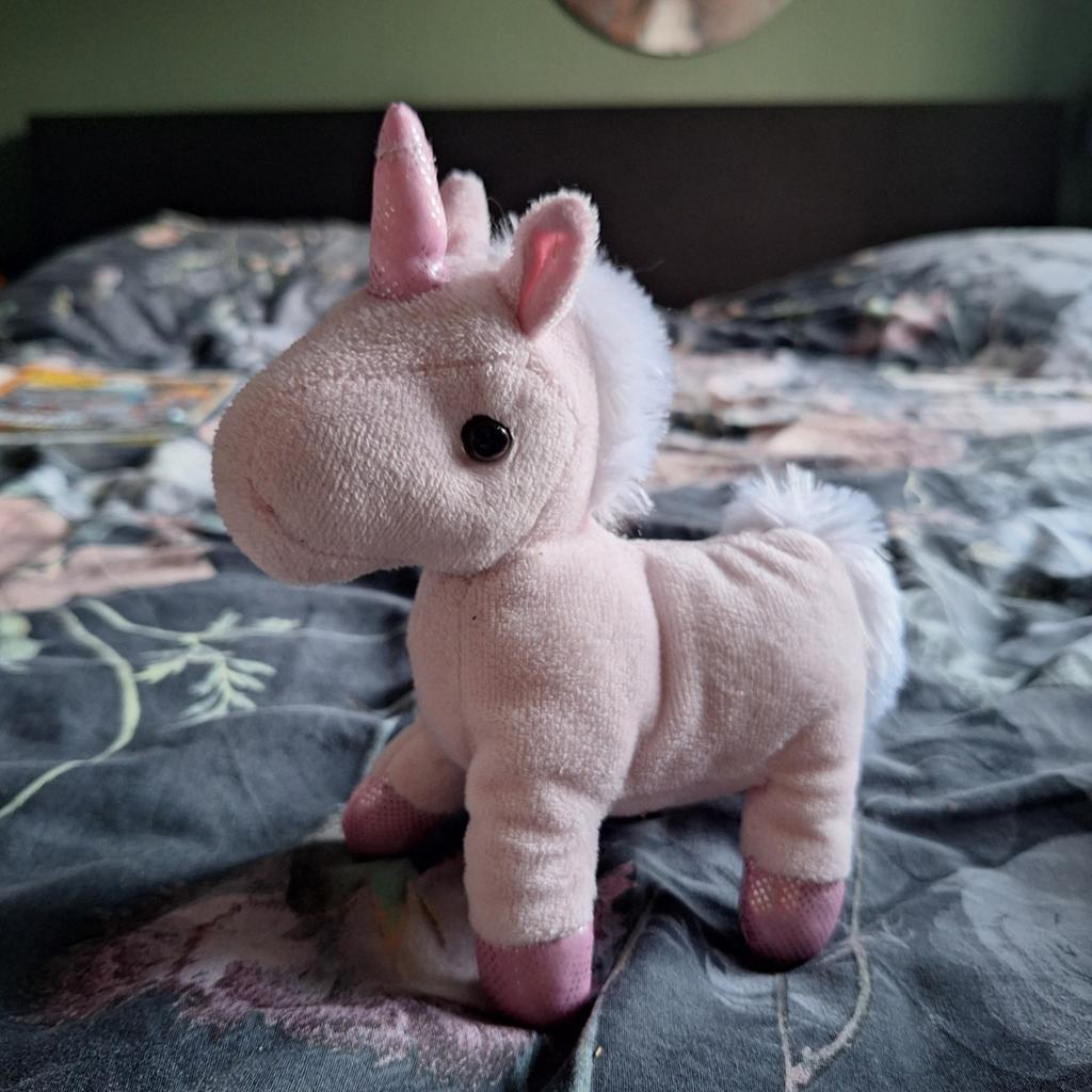 Schattige roze eenhoorn knuffel, Eenhoorn, Ophalen of Verzenden, Zo goed als nieuw, Middelgroot (20 tot 80 cm)