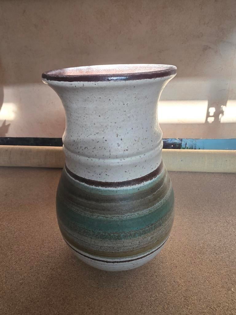 Vintage Strehla Keramik Vaas - Model 1458 DDR Aardewerk, Ophalen of Verzenden