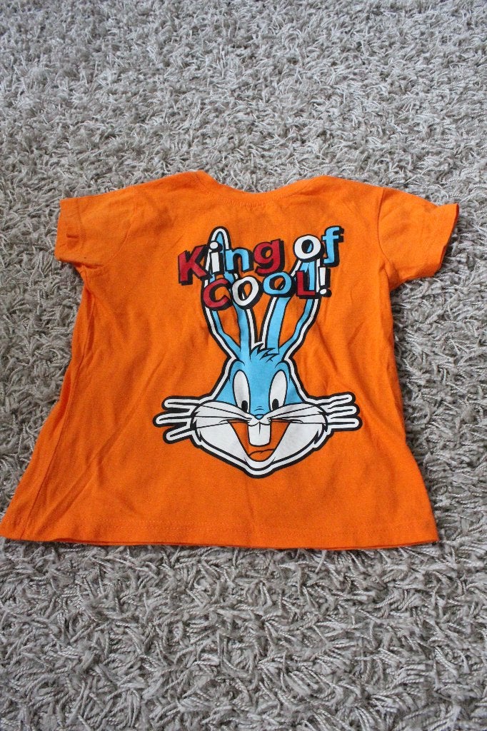 Kinderkleding Looney Tunes oranje shirt maat 116-122, Ophalen of Verzenden, Gebruikt, Jongen of Meisje, Shirt of Longsleeve