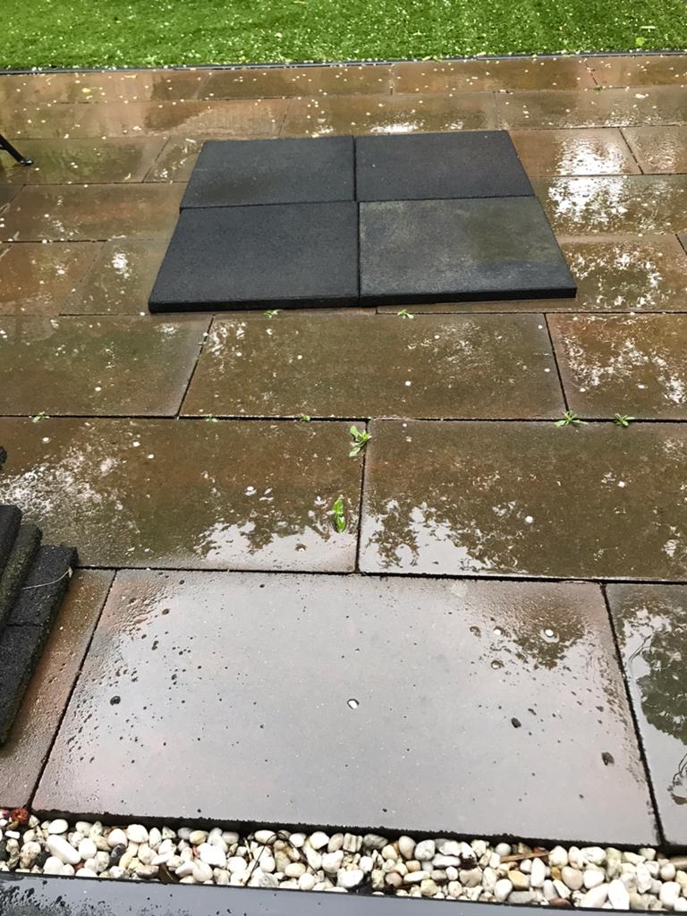 Rubberen balkon tegels, Tuin en Terras, Tegels en Klinkers, Ophalen, Gebruikt, Overige typen, Rubber