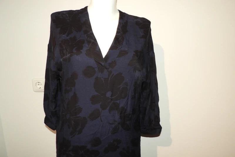 Essentiel Antwerp nacht blauwe jurk zwart motief mt 36/38, Kleding | Dames, Jurken, Verzenden, Zwart, Zo goed als nieuw, Essentiel Antwerp