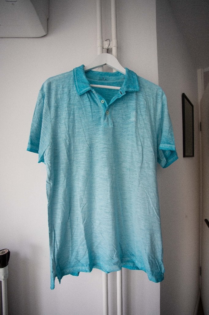 Lichtblauwe polo Tom Tailor maat M, Tom Tailor, Ophalen of Verzenden, Gedragen, Maat 48/50 (M)