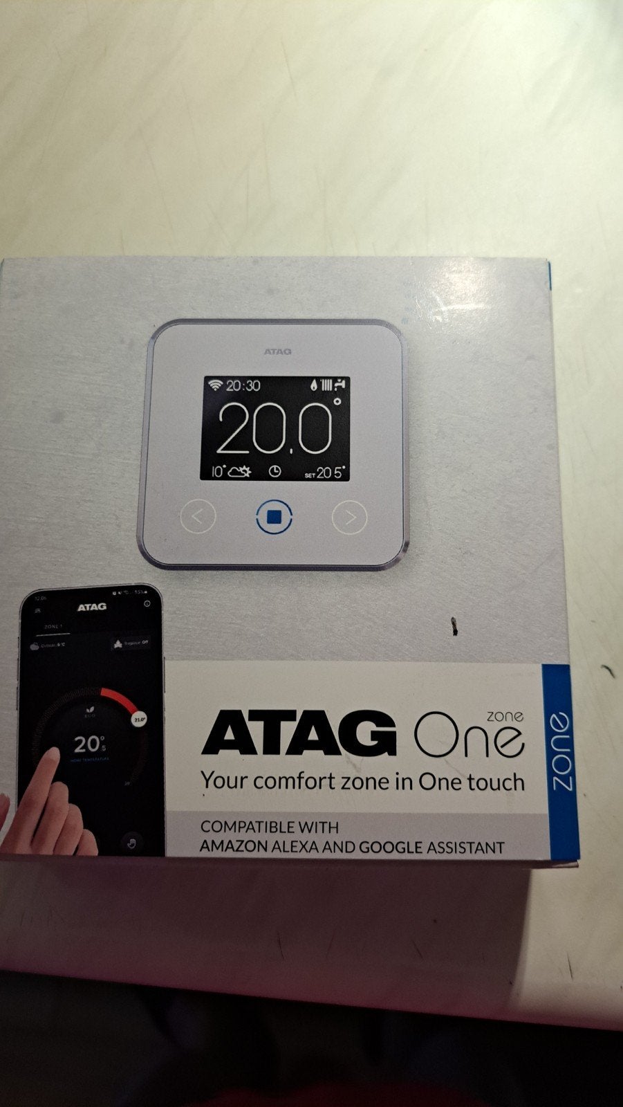 ATAG One Zone Slimme Thermostaat - Nieuw in doos, Doe-het-zelf en Verbouw, Thermostaten, Ophalen of Verzenden, Slimme thermostaat