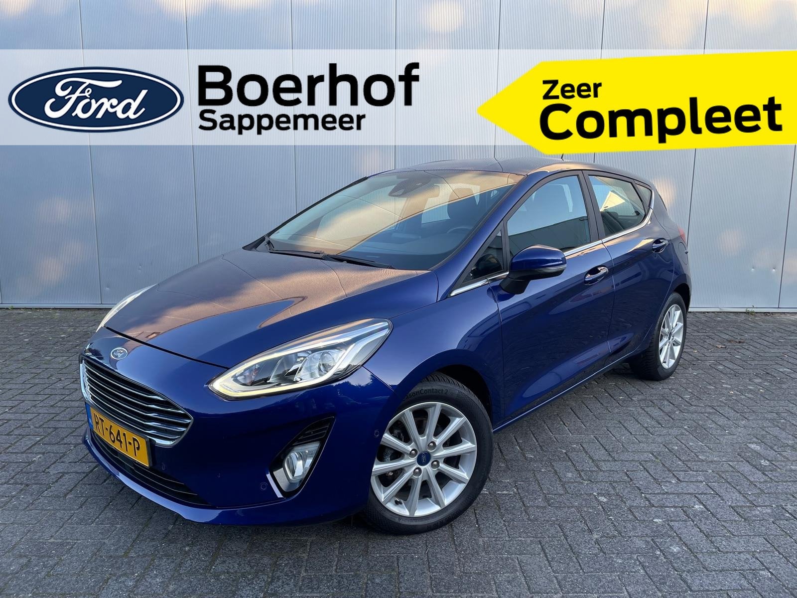 Ford Fiesta Ecoboost Titanium 100PK | Voorruitverw. | Clima, Gebruikt, 580 kg, Blauw, Origineel Nederlands