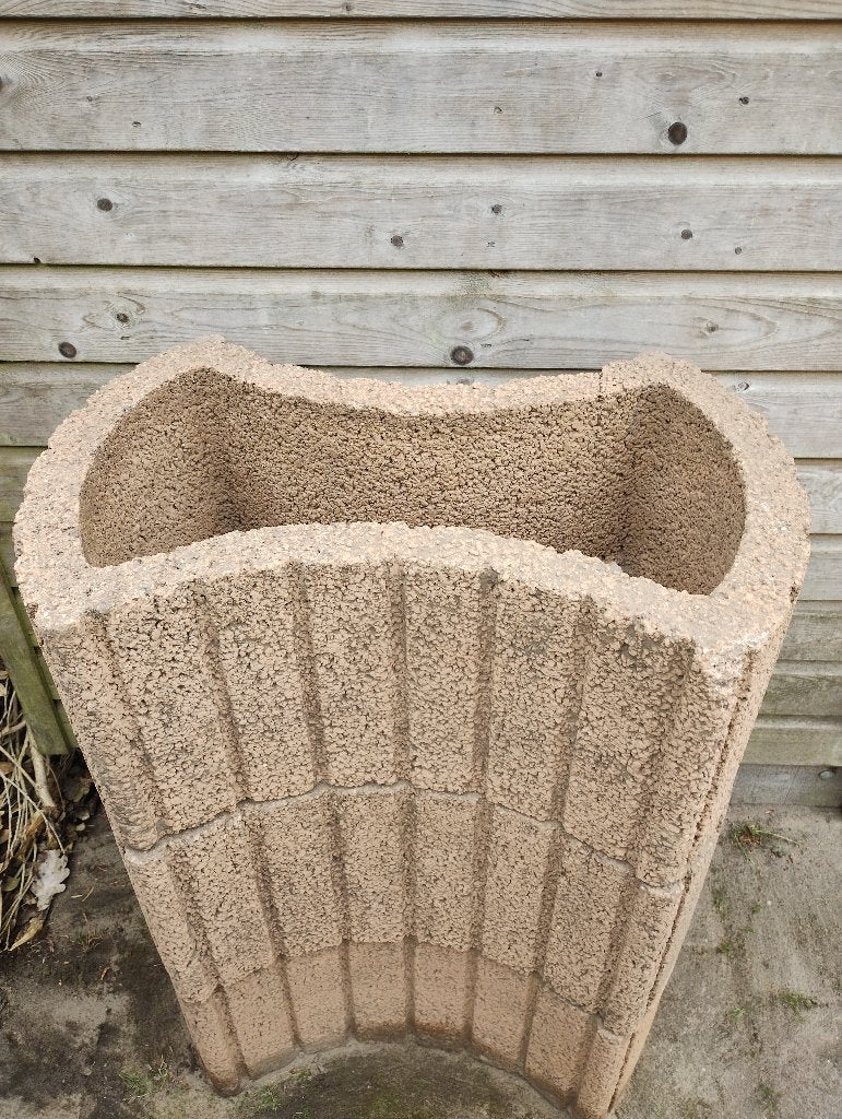 3 stapelbare muurblokken / stenen plantenbakken, Ophalen, Steen, Gebruikt, Minder dan 30 cm