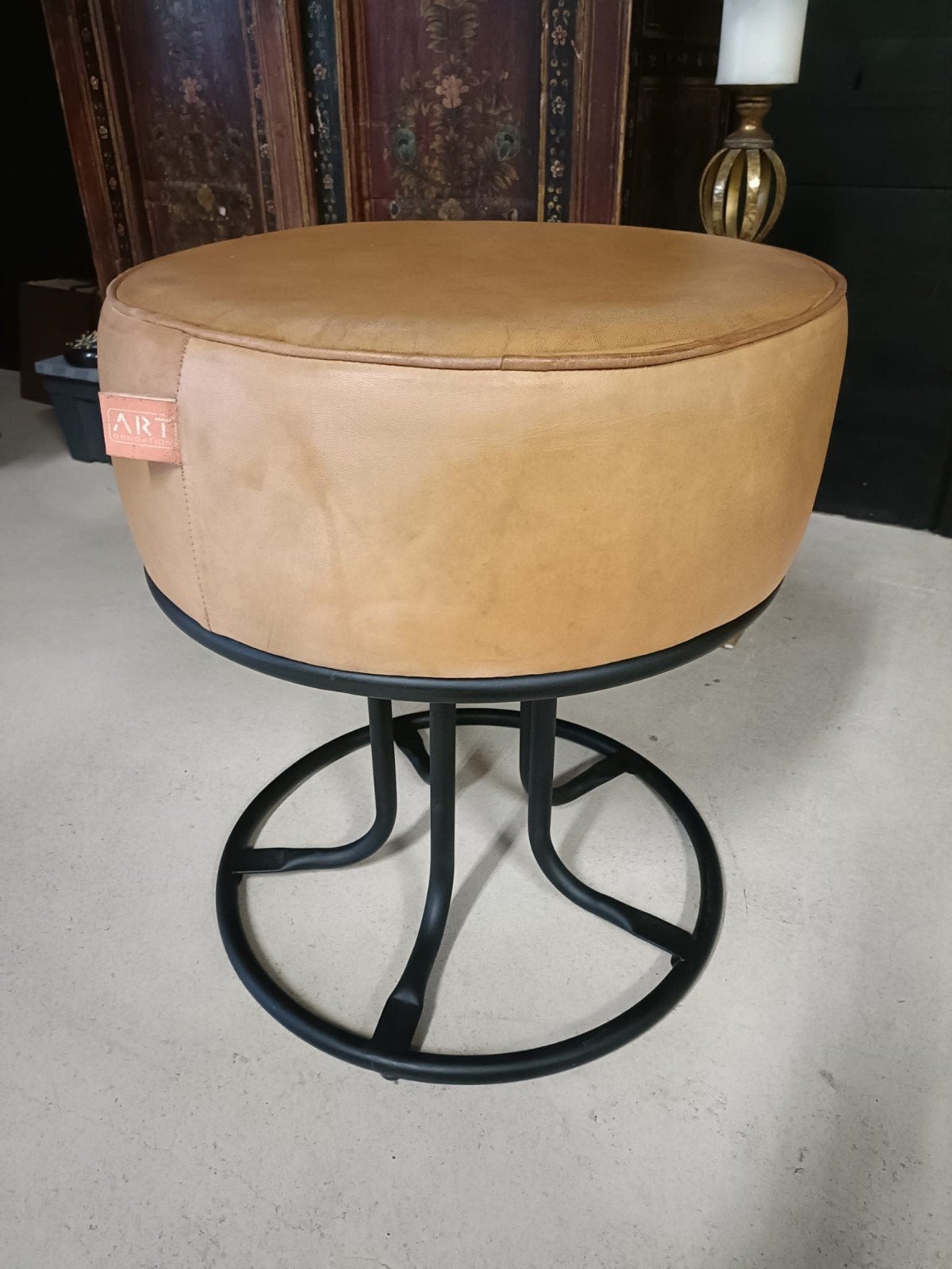 leren Poef, Nieuw, Leer, Ophalen of Verzenden, Modern design