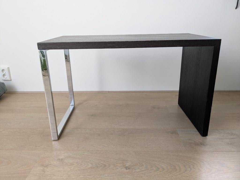 Esprit Home - Bijzettafel zwart hout met chroom, Gebruikt, 75 cm of meer, Modern, Rechthoekig