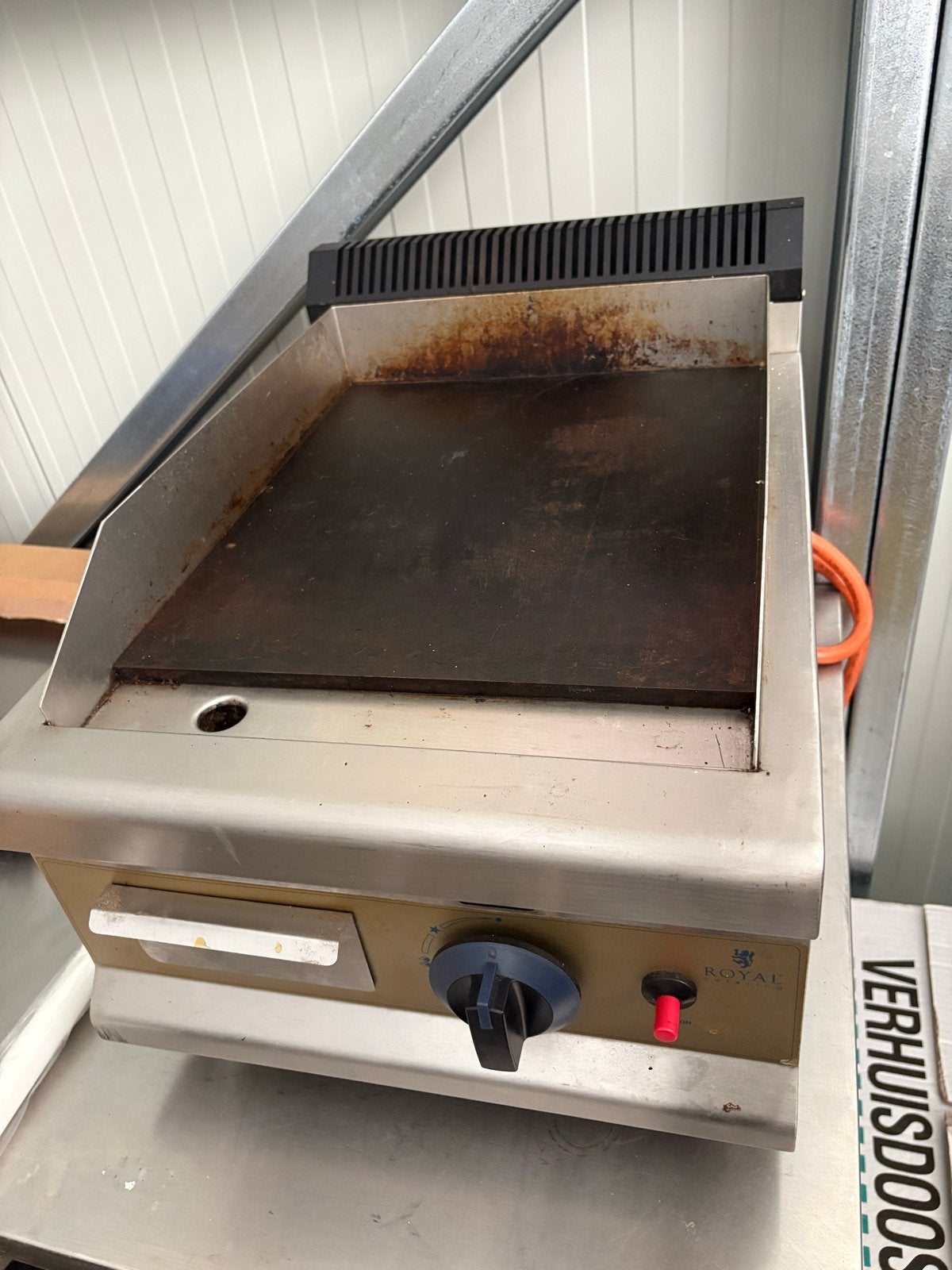 Royal gas bakplaat / grillplaat - Gebruikt, Witgoed en Apparatuur, Grillplaten, Ophalen, Gebruikt, Tafelgrill