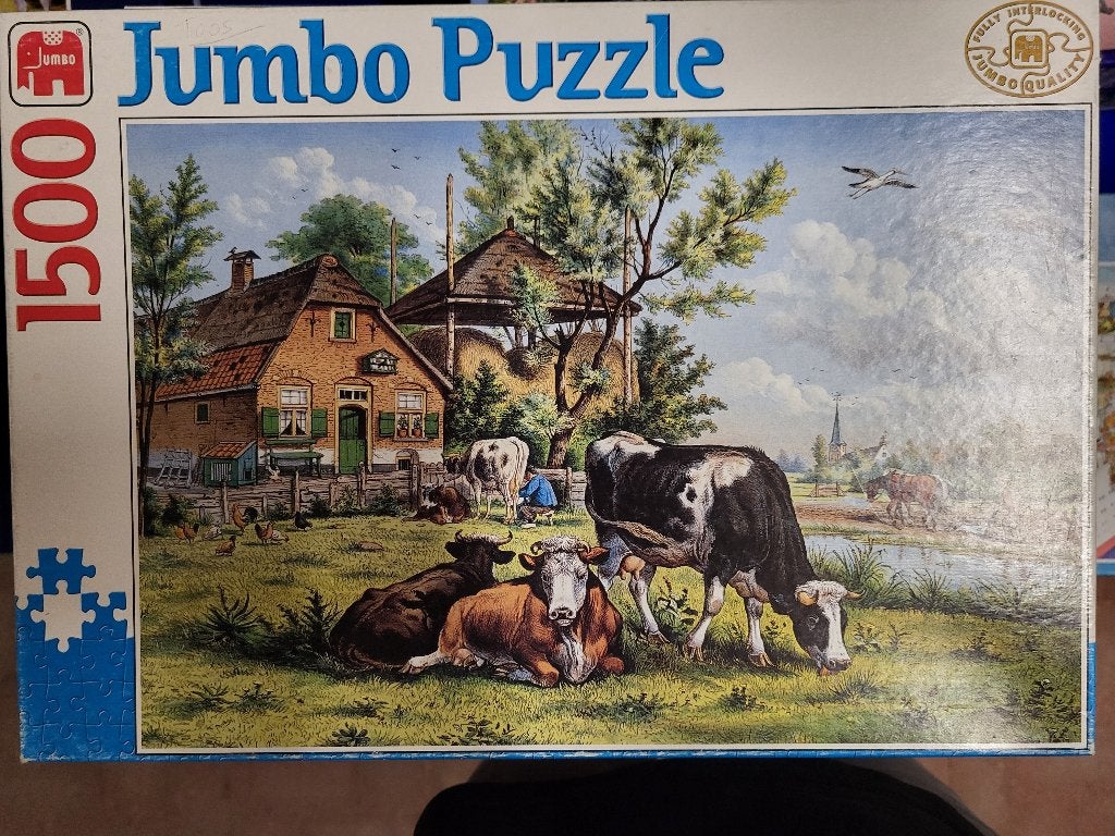 Puzzel Jumbo boerderij, Ophalen, 500 t/m 1500 stukjes, Gebruikt, Legpuzzel