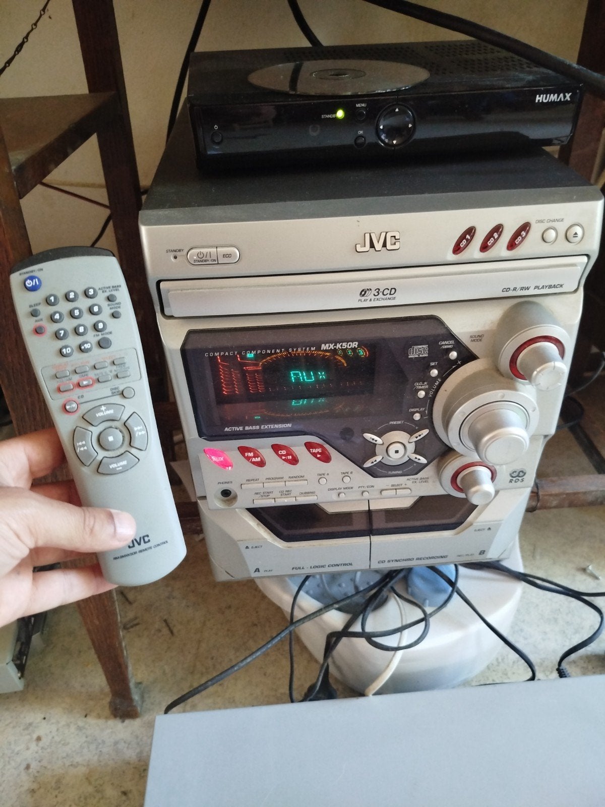 JVC MX-K50R Stereo Set met CD-speler, Cassettedeck en Radio, Ophalen