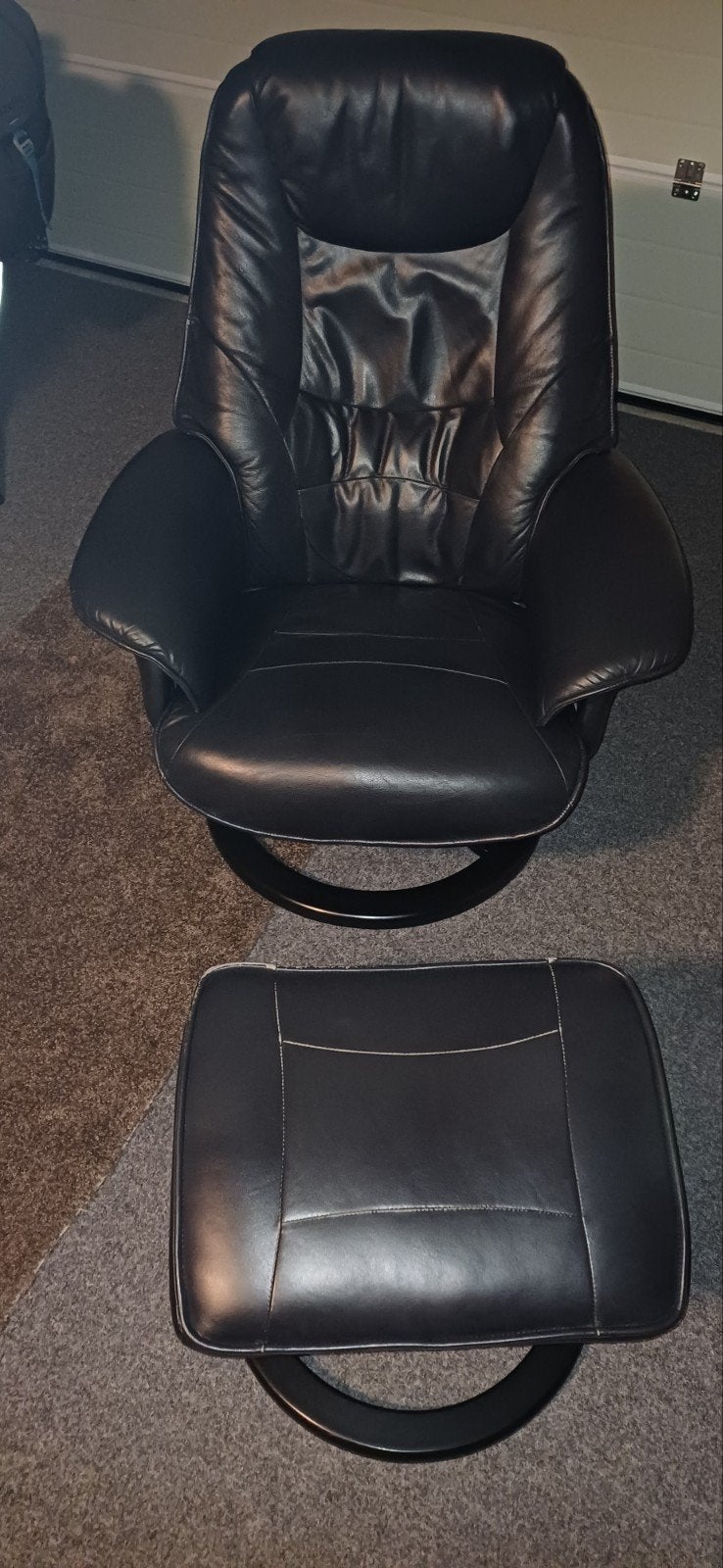 fauteuil met voetenbank, Huis en Inrichting, Fauteuils, Ophalen, Gebruikt, 75 tot 100 cm, 50 tot 75 cm