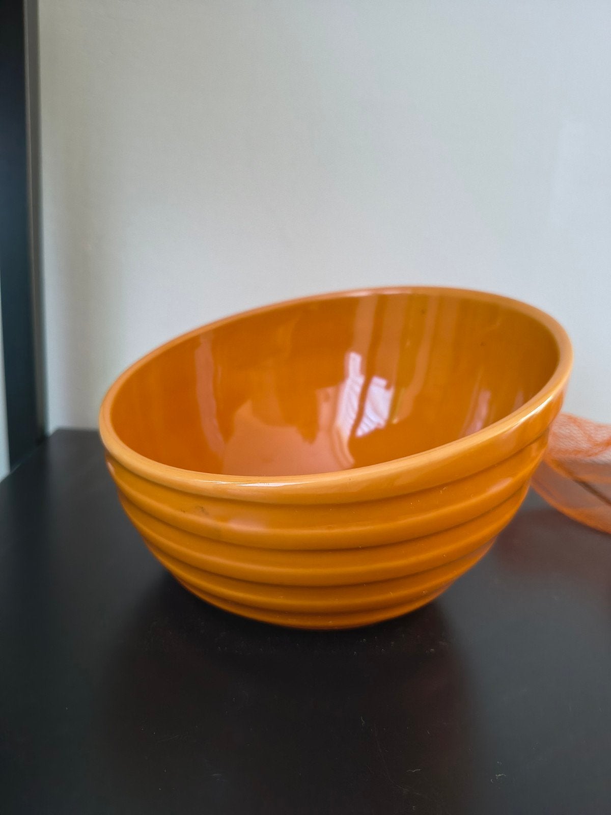 IKEA vintage bowl, oranje, relief, Ophalen of Verzenden, Glas, Overige stijlen, Schaal of Schalen