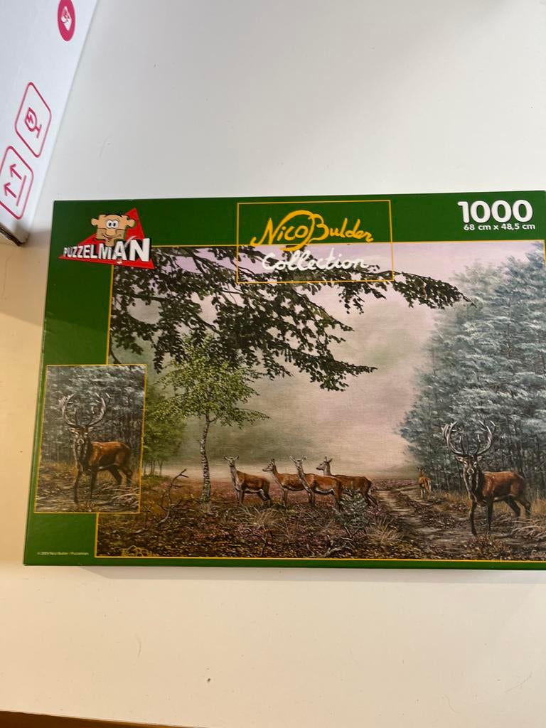 Nico Bulder Collectie Herten Legpuzzel 1000 Stukjes, Ophalen of Verzenden, 500 t/m 1500 stukjes, Zo goed als nieuw, Legpuzzel