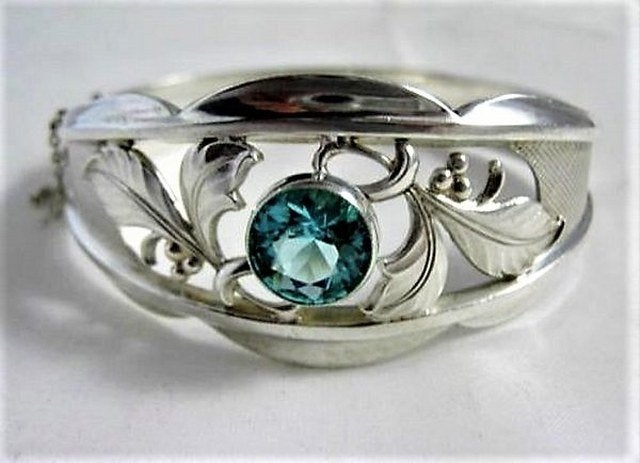 Kollmar & Jourdan. Jugendstil zilver armband, met spinel, Ophalen of Verzenden, Zilver, Armband, Met edelsteen
