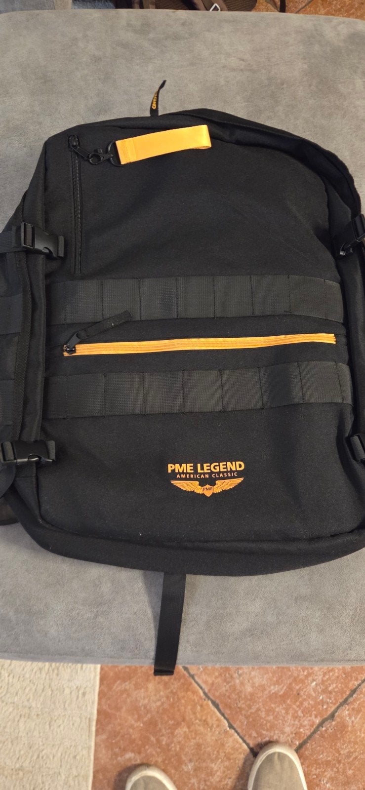 PME Legend Rugzak - Zwart met Oranje Details, 25 tot 40 cm, Ophalen of Verzenden, Zo goed als nieuw, Overige merken