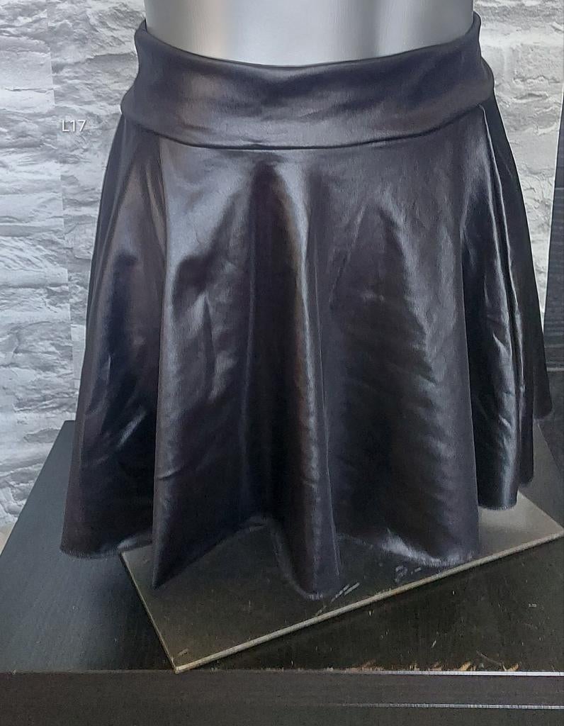 Sexy wetlook minirok M, Maat 38/40 (M), Zwart, Nieuw, Ophalen of Verzenden