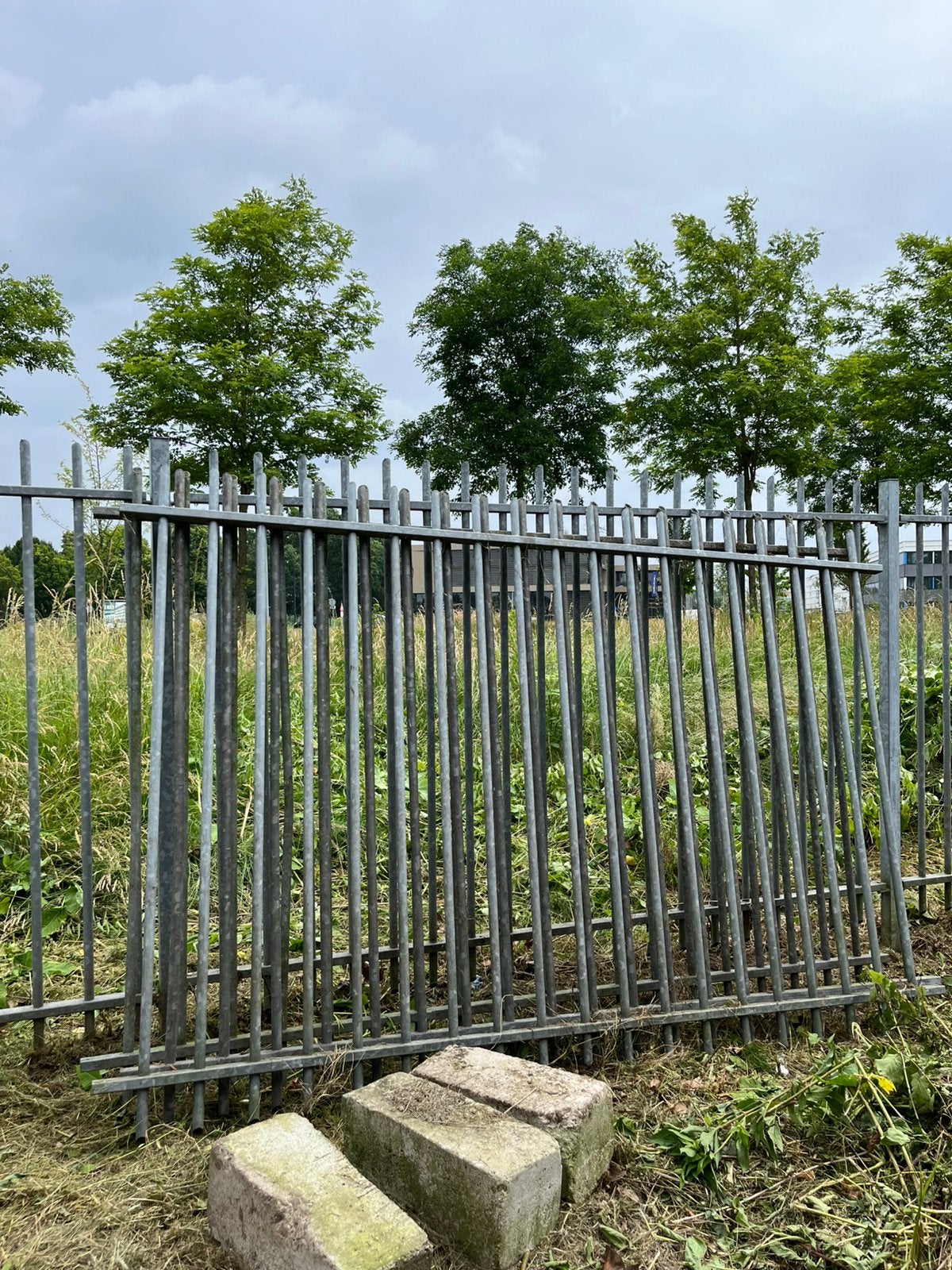 Zwaar metalen hekwerk, Tuin en Terras, Tuinhekken en Hekwerk, Ophalen, Gebruikt, IJzer, Sierhekwerk