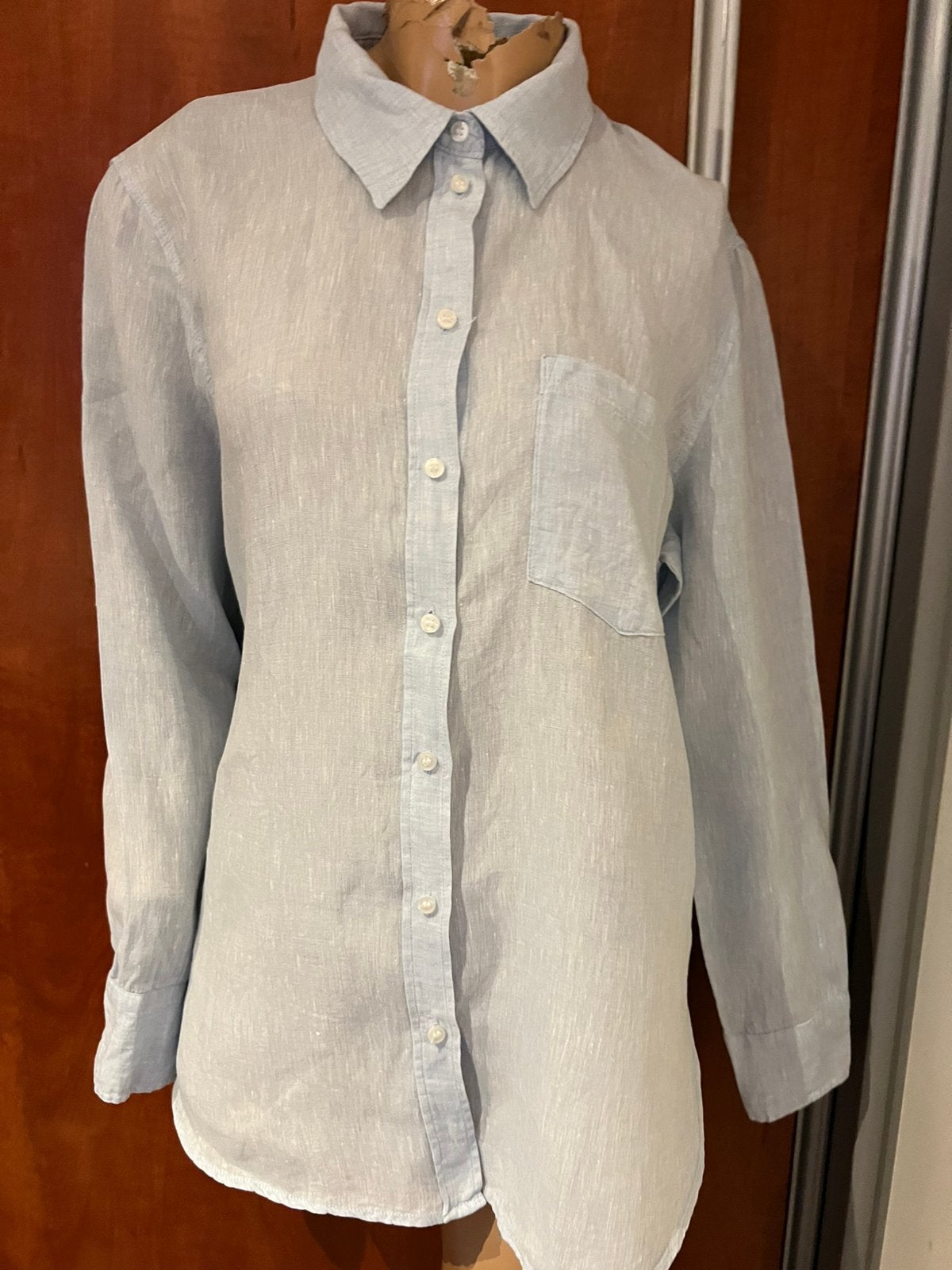 H&M blouse maat m 100 % linnen zgan, Kleding | Dames, Maat 38/40 (M), G, Blauw, G